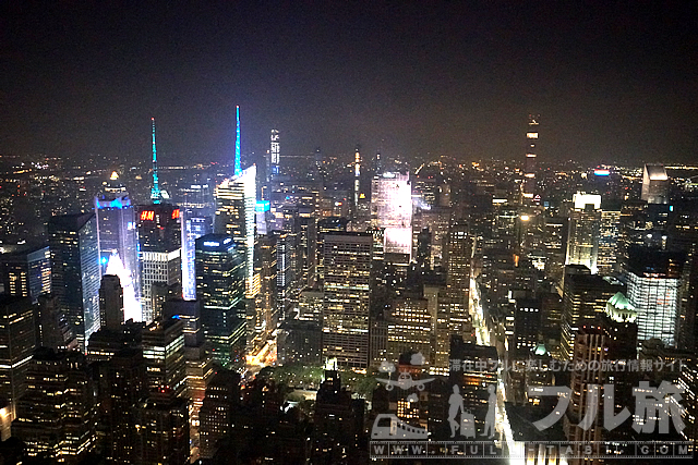 エンパイアステートビル高さ443m、チケット代も高いが夜景が最高！